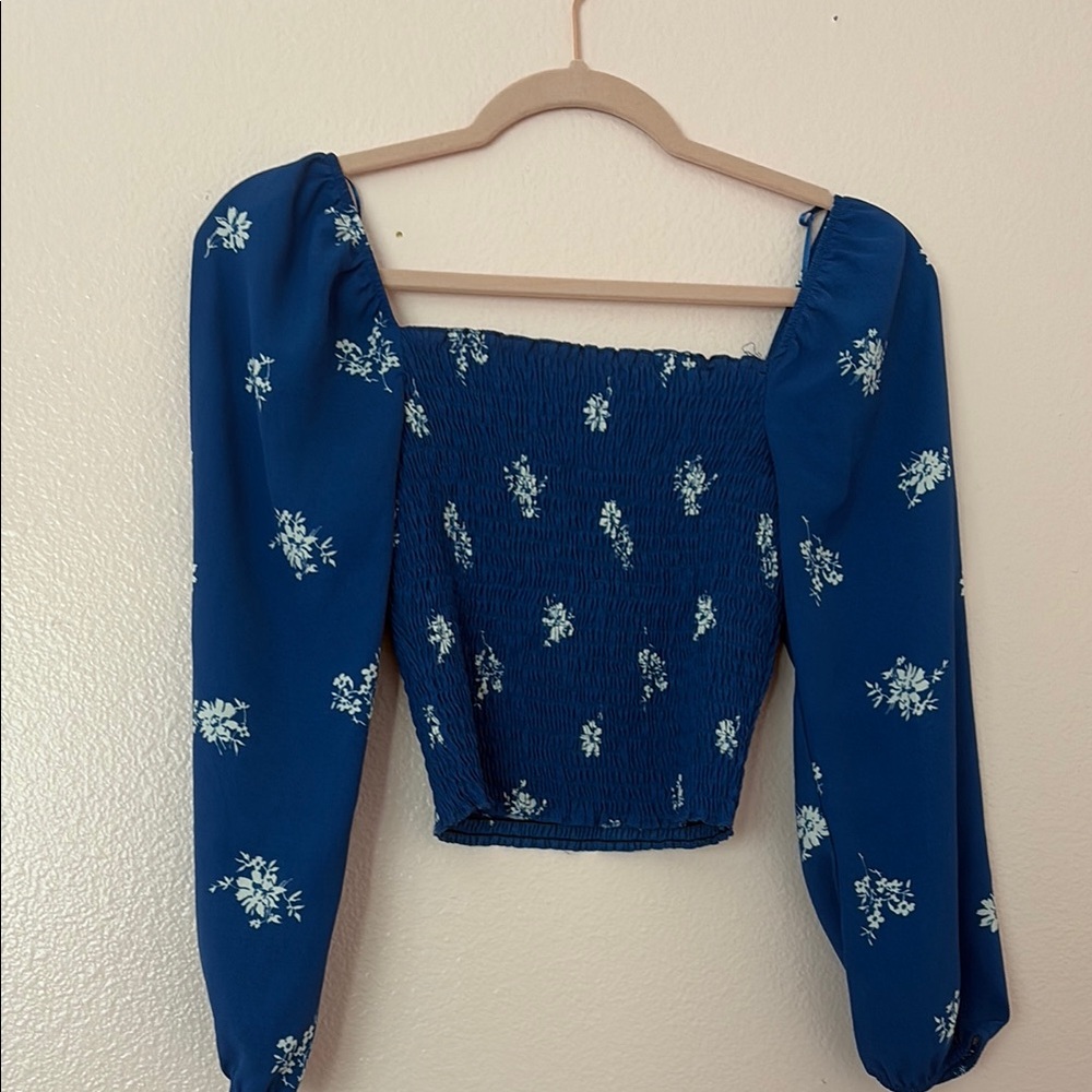 Floral Blue Women's Top